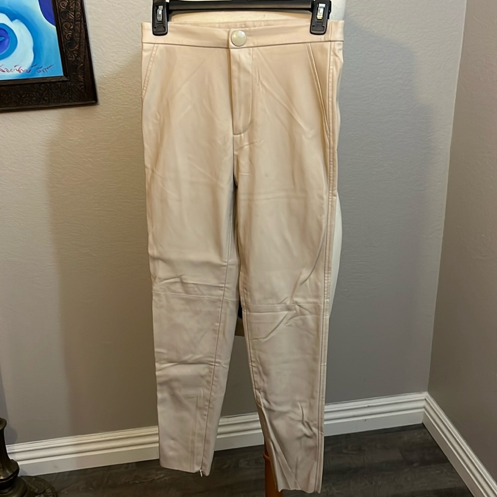 Zara leather like small tan never worn